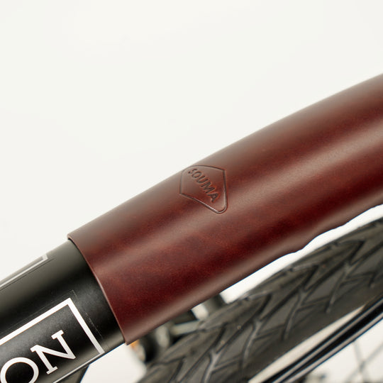 Leather Brompton Long Frame Protector - Velcro - Brompton - Souma Leather