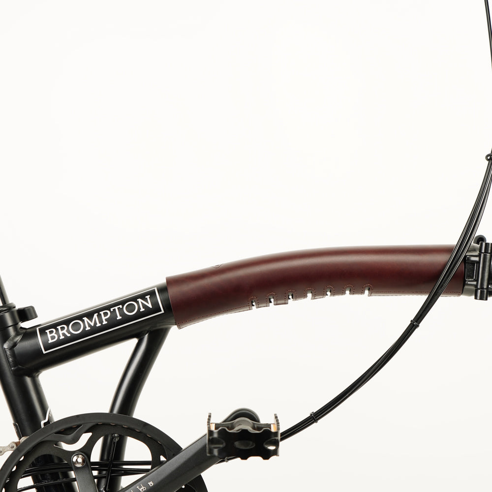 Leather Brompton Long Frame Protector - Velcro - Brompton - Souma Leather