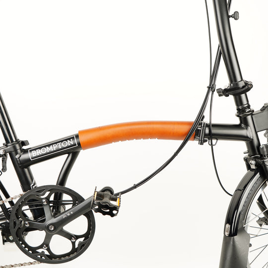 Leather Brompton Long Frame Protector - Velcro - Brompton - Souma Leather
