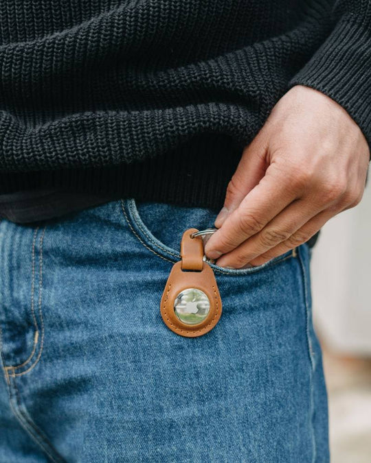 Apple AirTag Leather Keychain