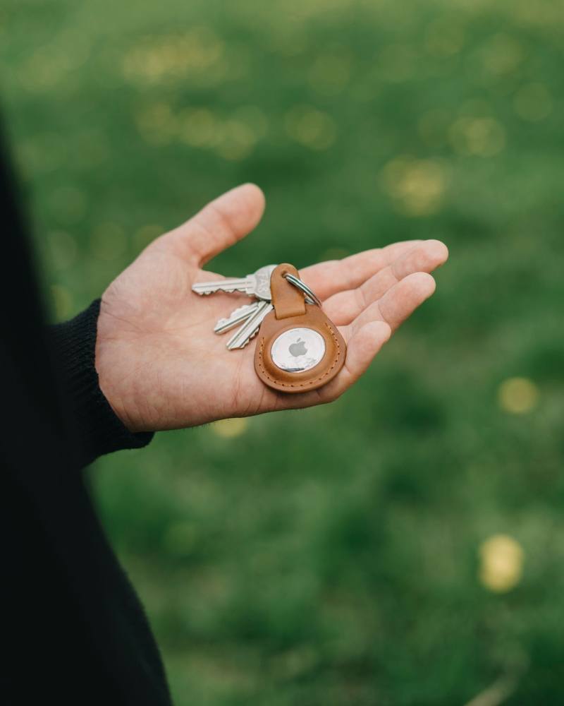 Apple AirTag Leather Keychain