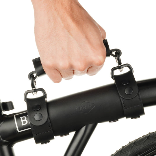 Heavy Duty Leather Carry Handle for Brompton Bicycle - Brompton accessories - Souma Leather