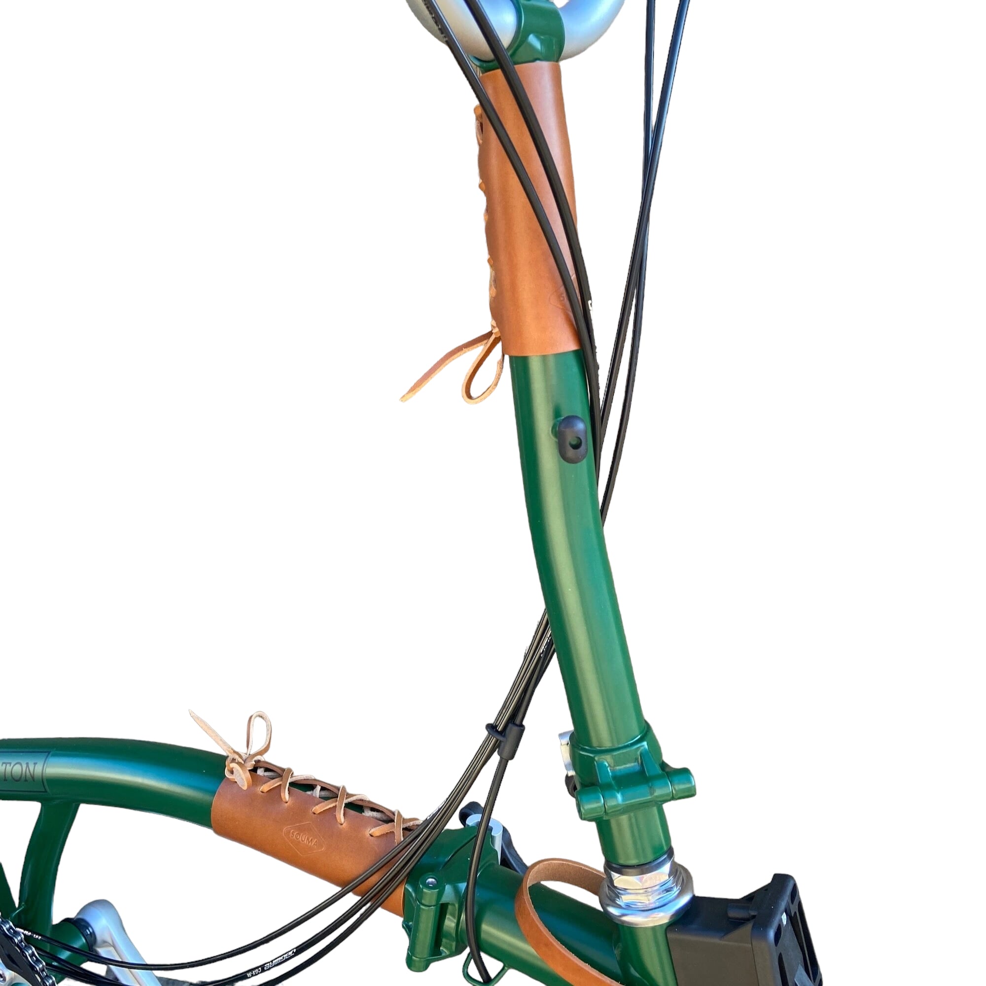 Brompton Frame Protector - Lace On - Brompton accessories - Souma Leather