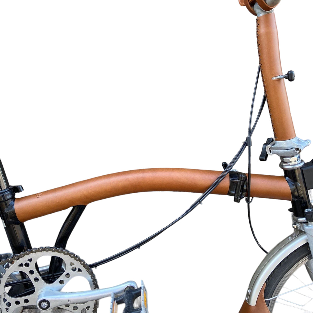 Full Frame Leather Protector Set for Brompton Bicycle - Sew on - Bicycle Covers - Souma Leather