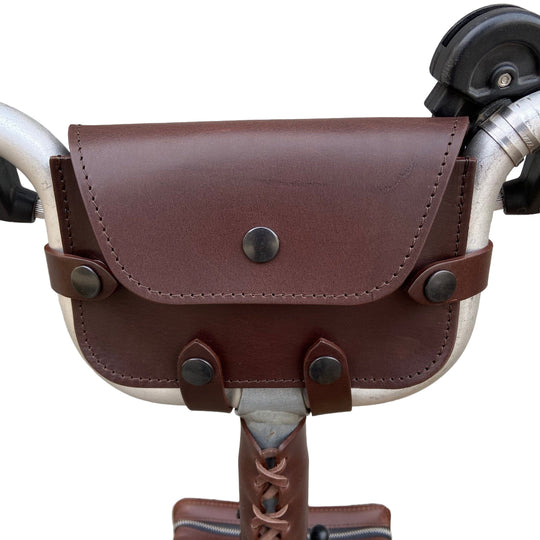 Leather Handlebar Bag for Brompton Pre - 2017 - Brompton bags - Souma Leather