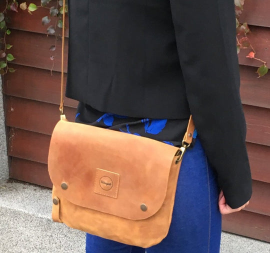Bikegab - Leather bicycle frame bag/shoulder bag "TOPAZ" - Bikegab - bicycle accessory - Souma Leather