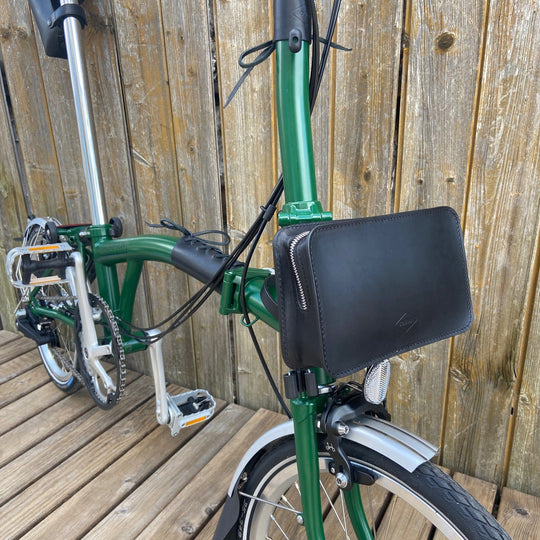 Front Carrier Pouch for Brompton - Brompton bags - Souma Leather