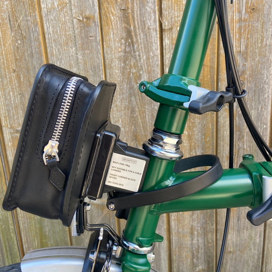 Front Carrier Pouch for Brompton - Brompton bags - Souma Leather