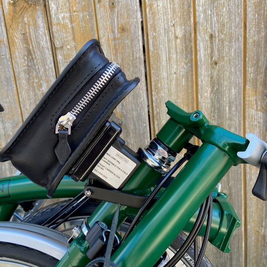 Front Carrier Pouch for Brompton - Brompton bags - Souma Leather