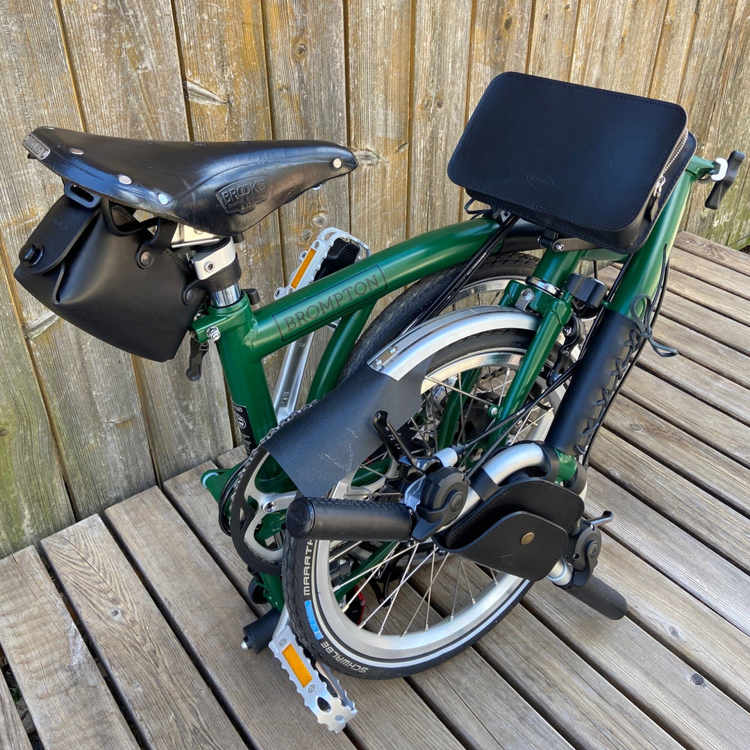 Front Carrier Pouch for Brompton - Brompton bags - Souma Leather