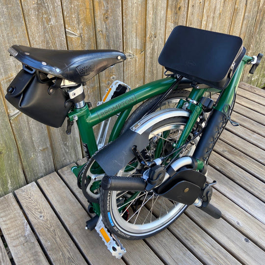 Front Carrier Pouch for Brompton - Brompton bags - Souma Leather