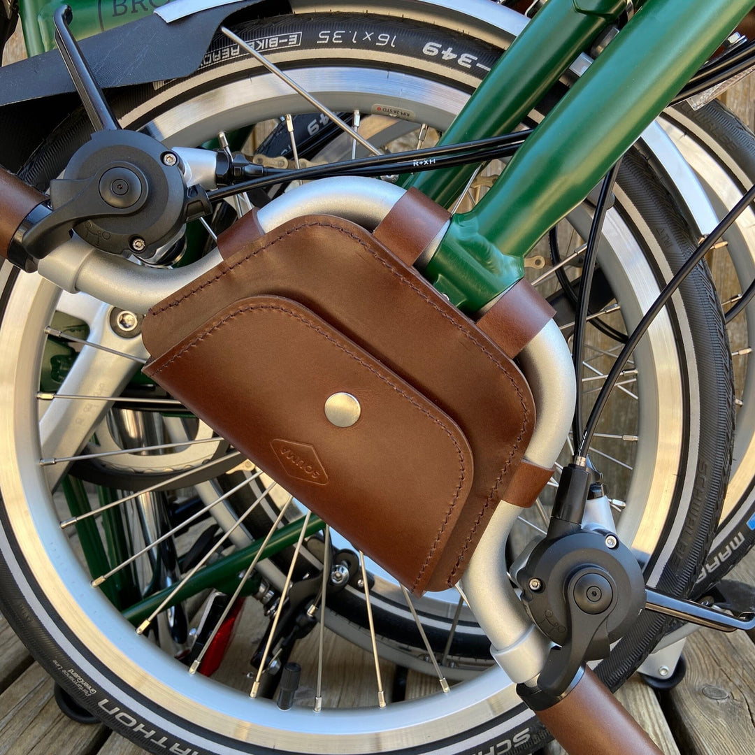 Leather Handlebar Bag for Brompton 2017+ - Brompton bags - Souma Leather