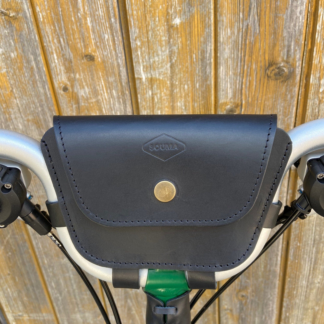 Leather Handlebar Bag for Brompton 2017+ - Brompton bags - Souma Leather
