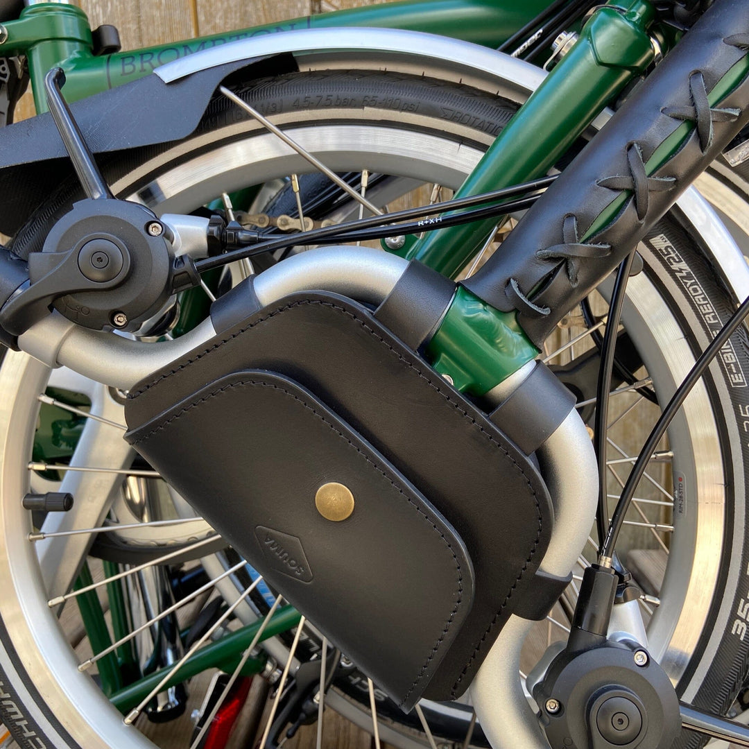 Leather Handlebar Bag for Brompton 2017+ - Brompton bags - Souma Leather
