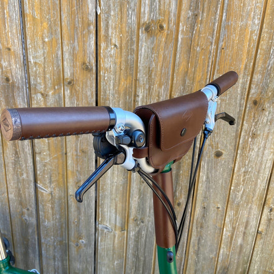 Leather Handlebar Bag for Brompton 2017+ - Brompton bags - Souma Leather