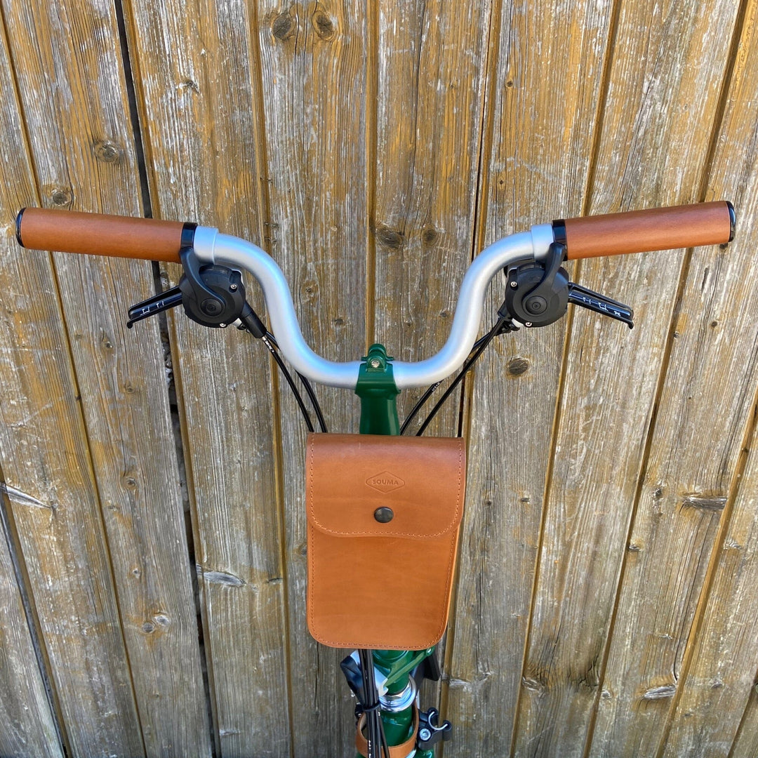 Leather Handlebar Grips for Brompton and Classic Bicycles - Brompton - Souma Leather