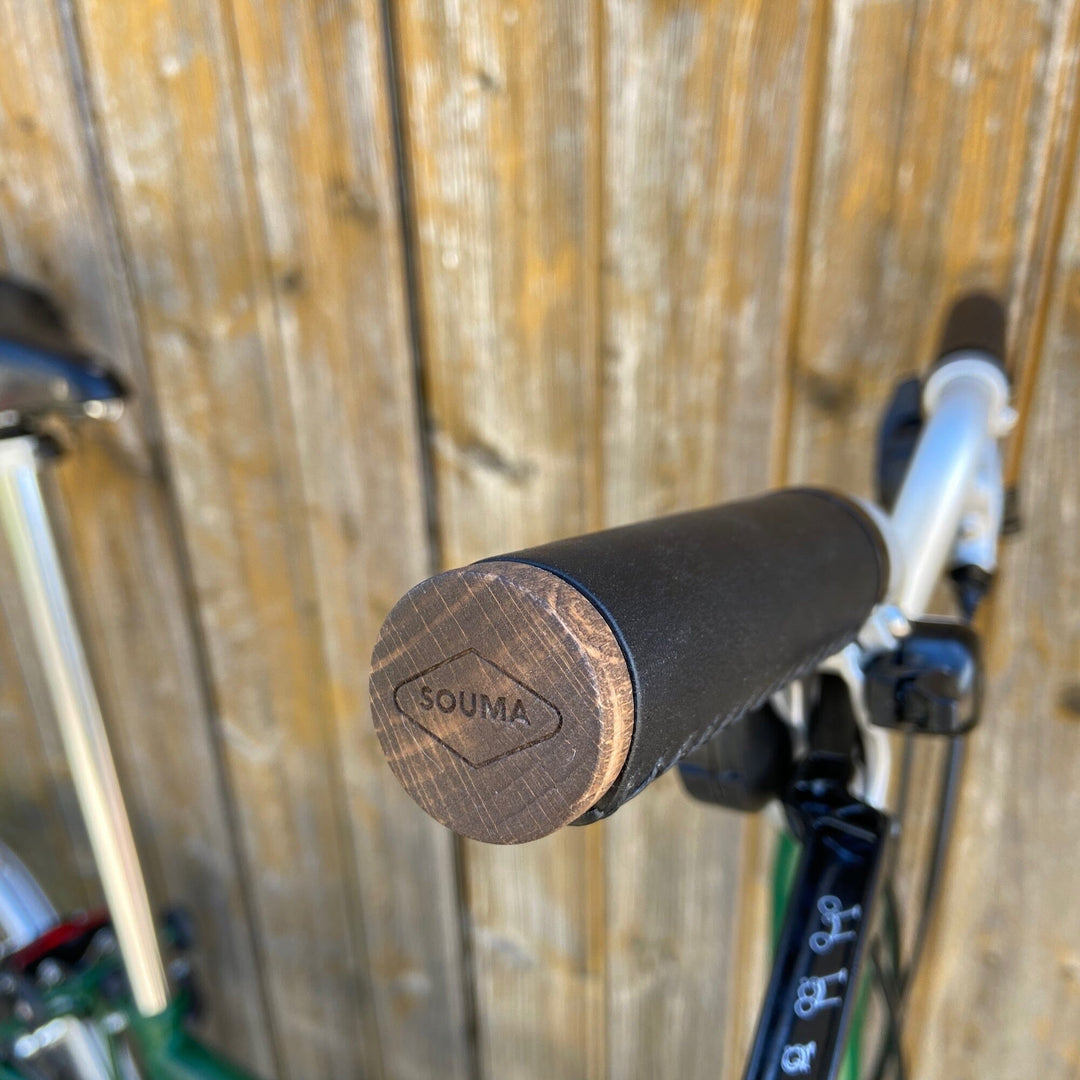 Leather Handlebar Grips for Brompton and Classic Bicycles - Brompton - Souma Leather