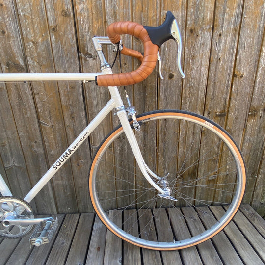Bicycle and Leather handlebar tape