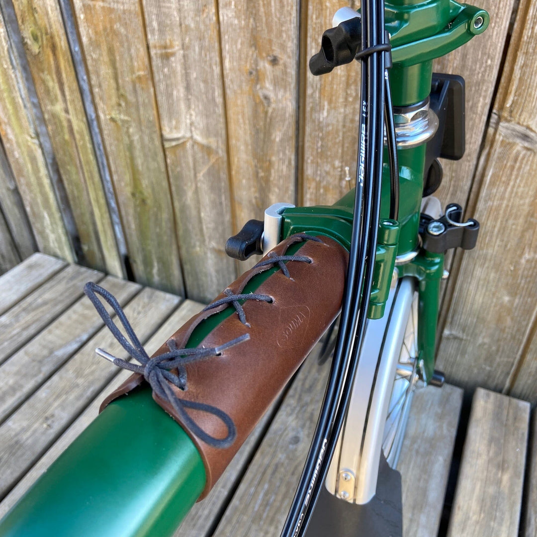 Brompton Frame Protector - Lace On - Brompton accessories - Souma Leather