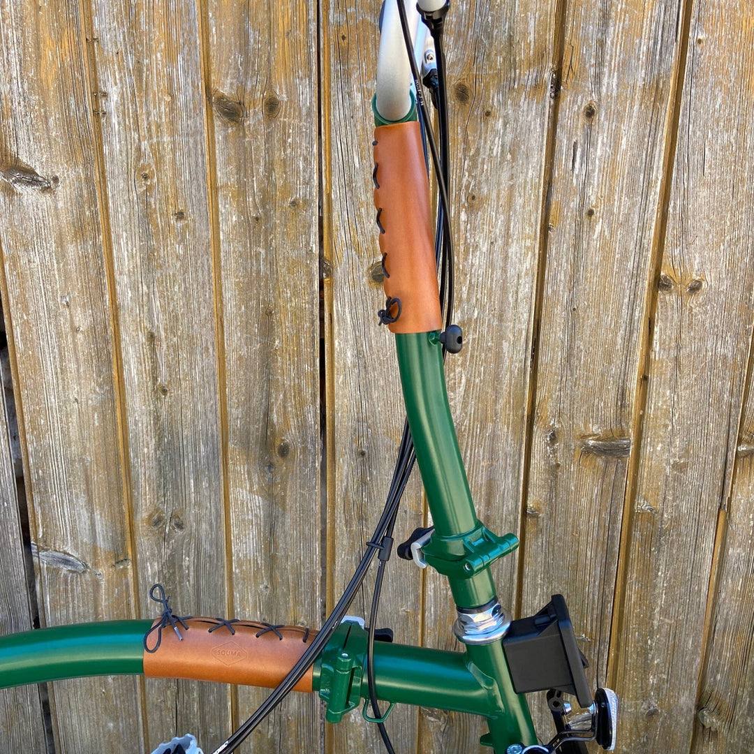 Brompton Frame Protector - Lace On - Brompton accessories - Souma Leather