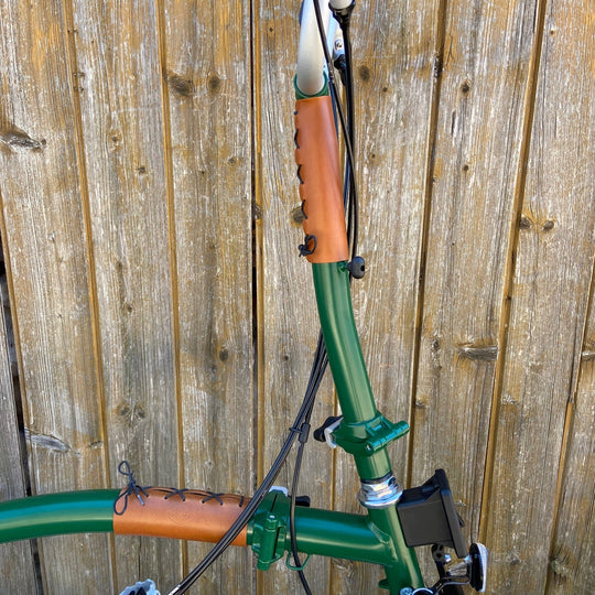Brompton Frame Protector - Lace On - Brompton accessories - Souma Leather