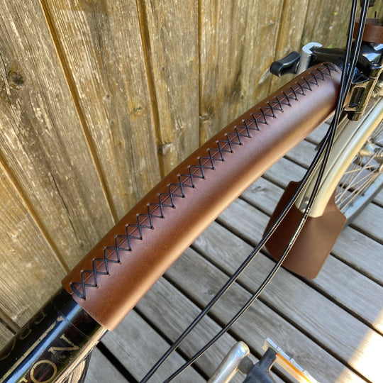 Long Frame cover for Brompton - Sew on Souma Leather 