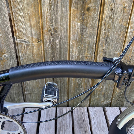 Long Frame cover for Brompton - Sew on Souma Leather Black 