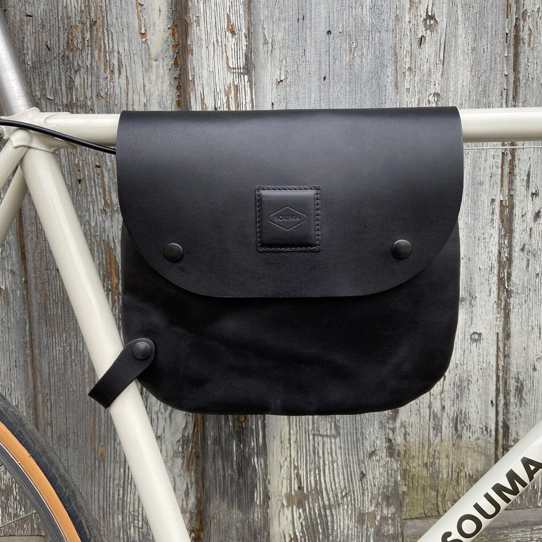 Bikegab - Leather bicycle frame bag/shoulder bag "BLACK" - Bikegab - bicycle accessory - Souma Leather
