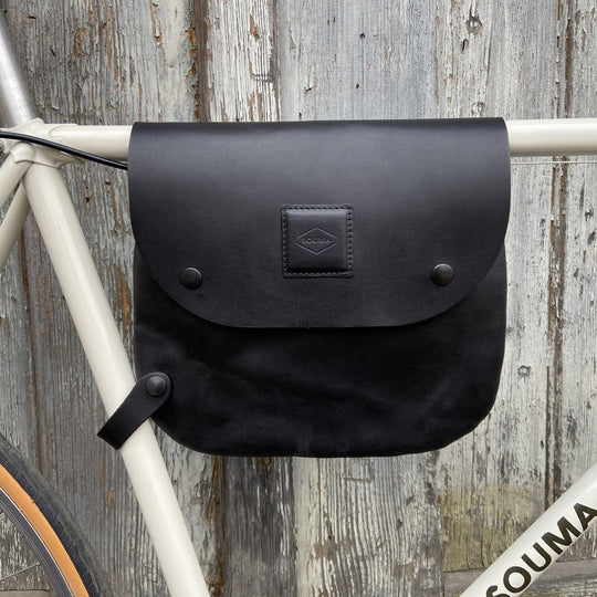 Bikegab - Leather bicycle frame bag/shoulder bag "BLACK" - Bikegab - bicycle accessory - Souma Leather