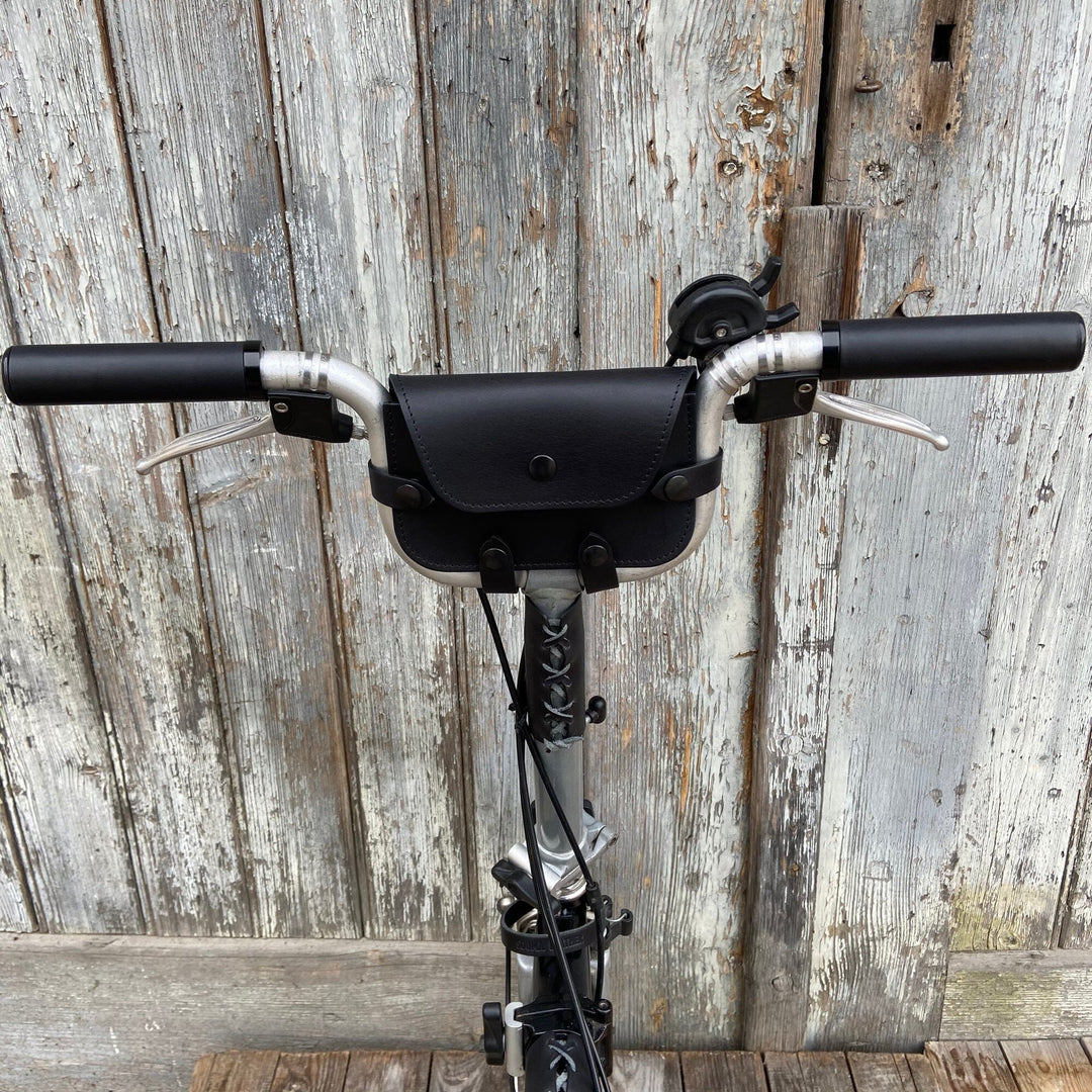 Leather Handlebar Bag for Brompton Pre - 2017 - Brompton bags - Souma Leather