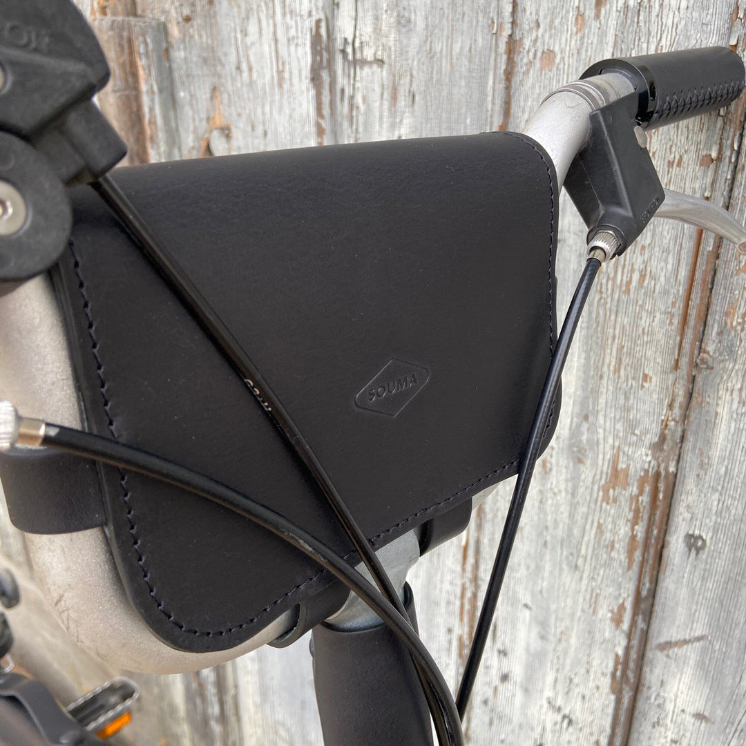 Leather Handlebar Bag for Brompton Pre - 2017 - Brompton bags - Souma Leather