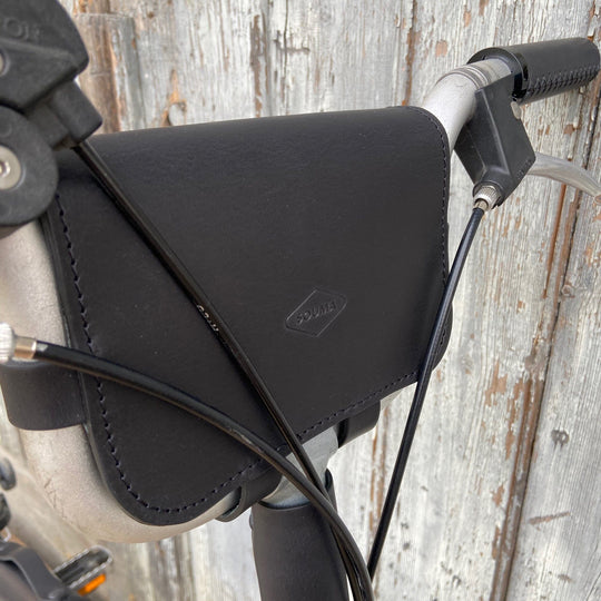 Leather Handlebar Bag for Brompton Pre - 2017 - Brompton bags - Souma Leather