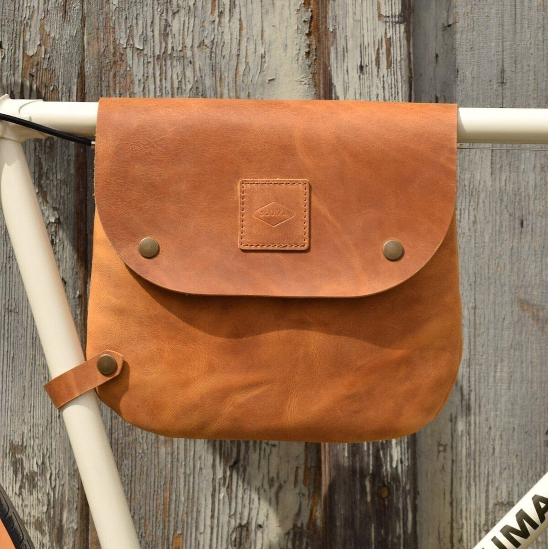 Bikegab - Leather bicycle frame bag/shoulder bag "TOPAZ" - Bikegab - bicycle accessory - Souma Leather