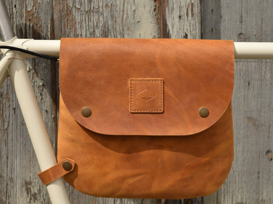 Bikegab - Leather bicycle frame bag/shoulder bag "TOPAZ" - Bikegab - bicycle accessory - Souma Leather