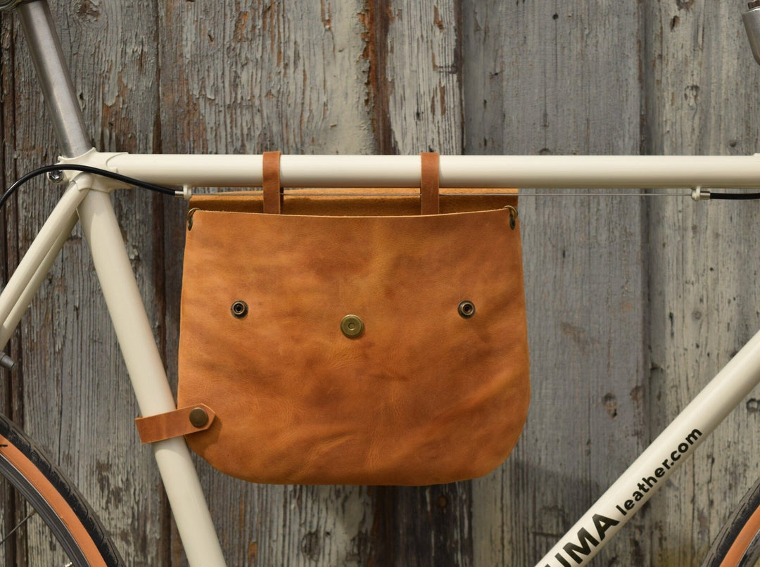 Bikegab - Leather bicycle frame bag/shoulder bag "TOPAZ" - Bikegab - bicycle accessory - Souma Leather