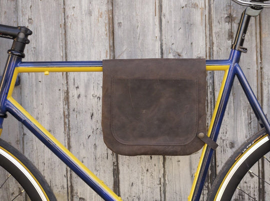 Bikegab - Leather bicycle frame bag/shoulder bag "DARK BROWN" - Bikegab - bicycle accessory - Souma Leather