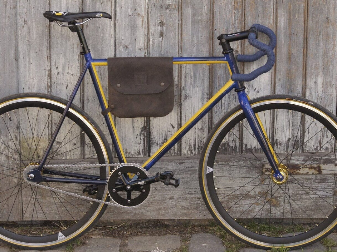 Bikegab - Leather bicycle frame bag/shoulder bag "DARK BROWN" - Bikegab - bicycle accessory - Souma Leather