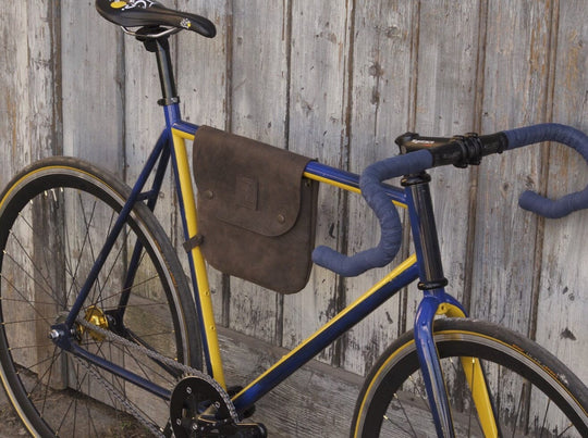 Bikegab - Leather bicycle frame bag/shoulder bag "DARK BROWN" - Bikegab - bicycle accessory - Souma Leather