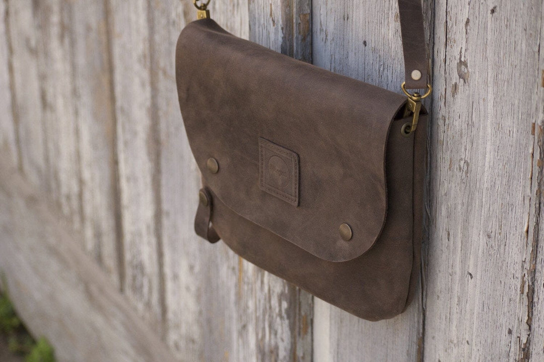 Bikegab - Leather bicycle frame bag/shoulder bag "DARK BROWN" - Bikegab - bicycle accessory - Souma Leather