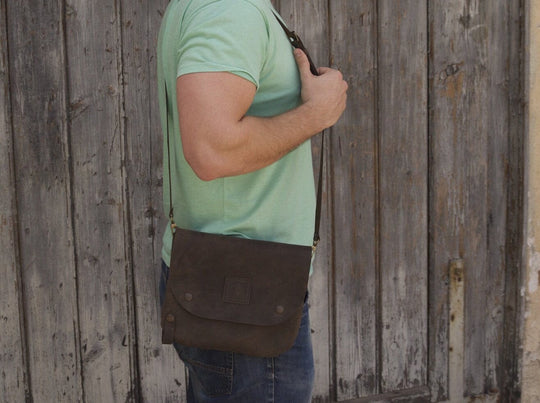Bikegab - Leather bicycle frame bag/shoulder bag "DARK BROWN" - Bikegab - bicycle accessory - Souma Leather