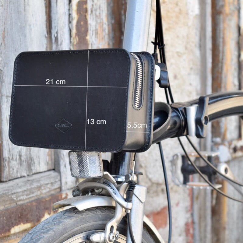 Front Carrier Pouch for Brompton - Brompton bags - Souma Leather
