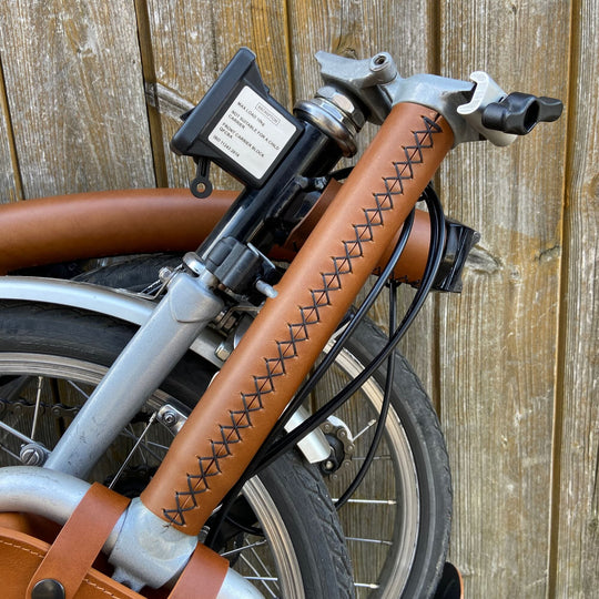 Full Frame Leather Protector Set for Brompton Bicycle - Sew on - Bicycle Covers - Souma Leather