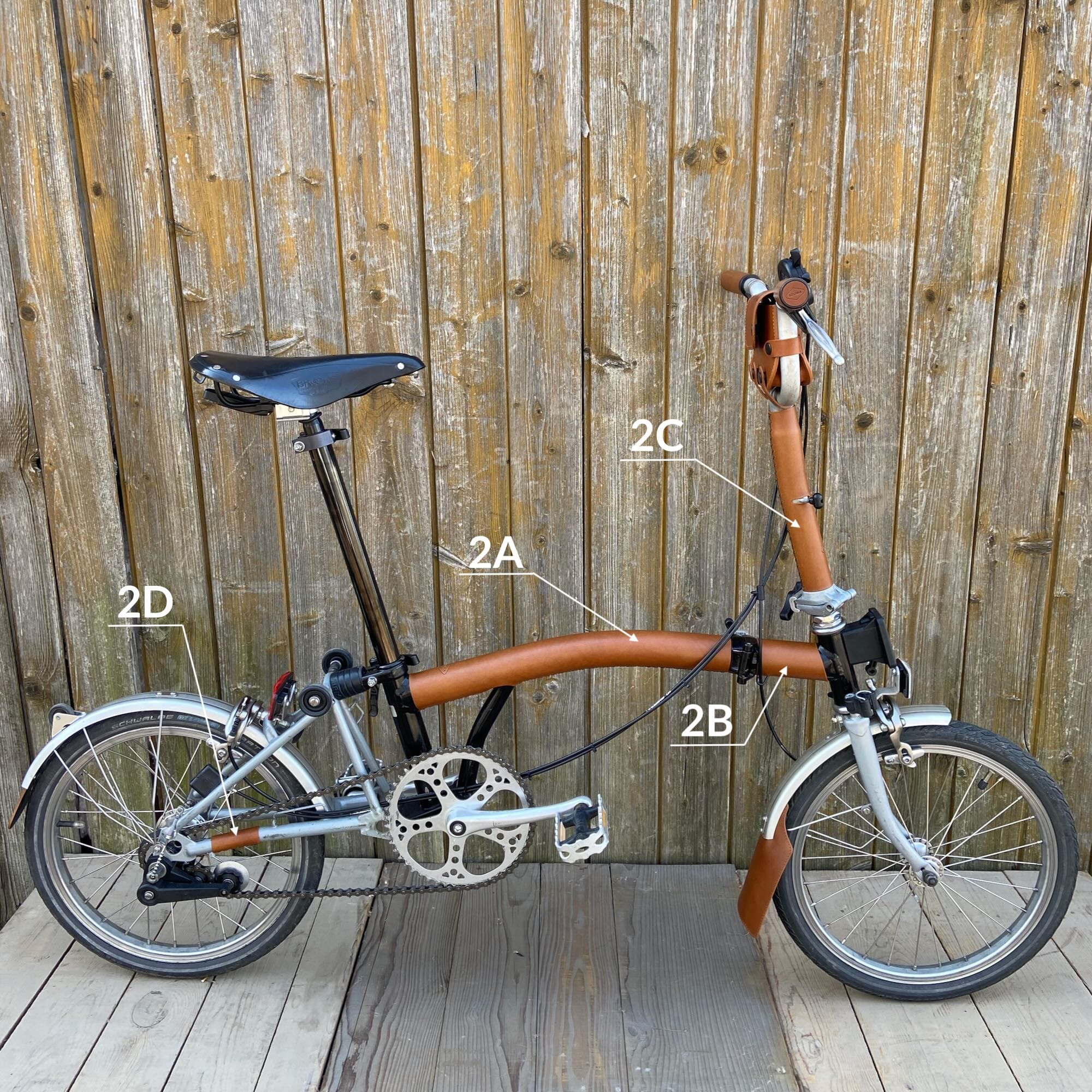 Brompton Leather Frame Protector Configurator - Bicycle Covers - Souma Leather
