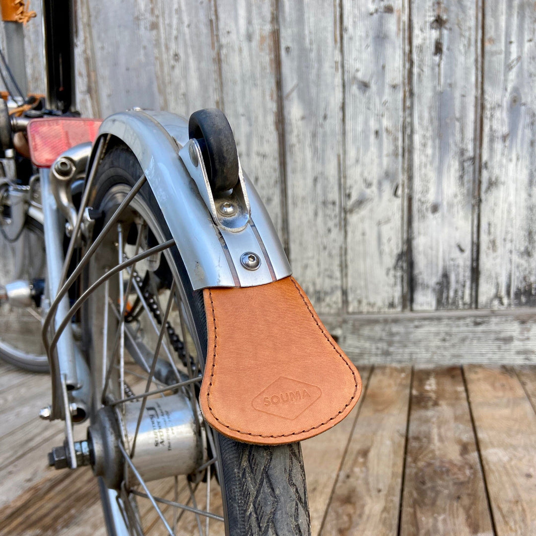 Leather Mud Flaps for Brompton - Brompton accessories - Souma Leather
