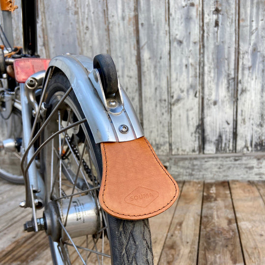 Leather Mud Flaps for Brompton - Brompton accessories - Souma Leather