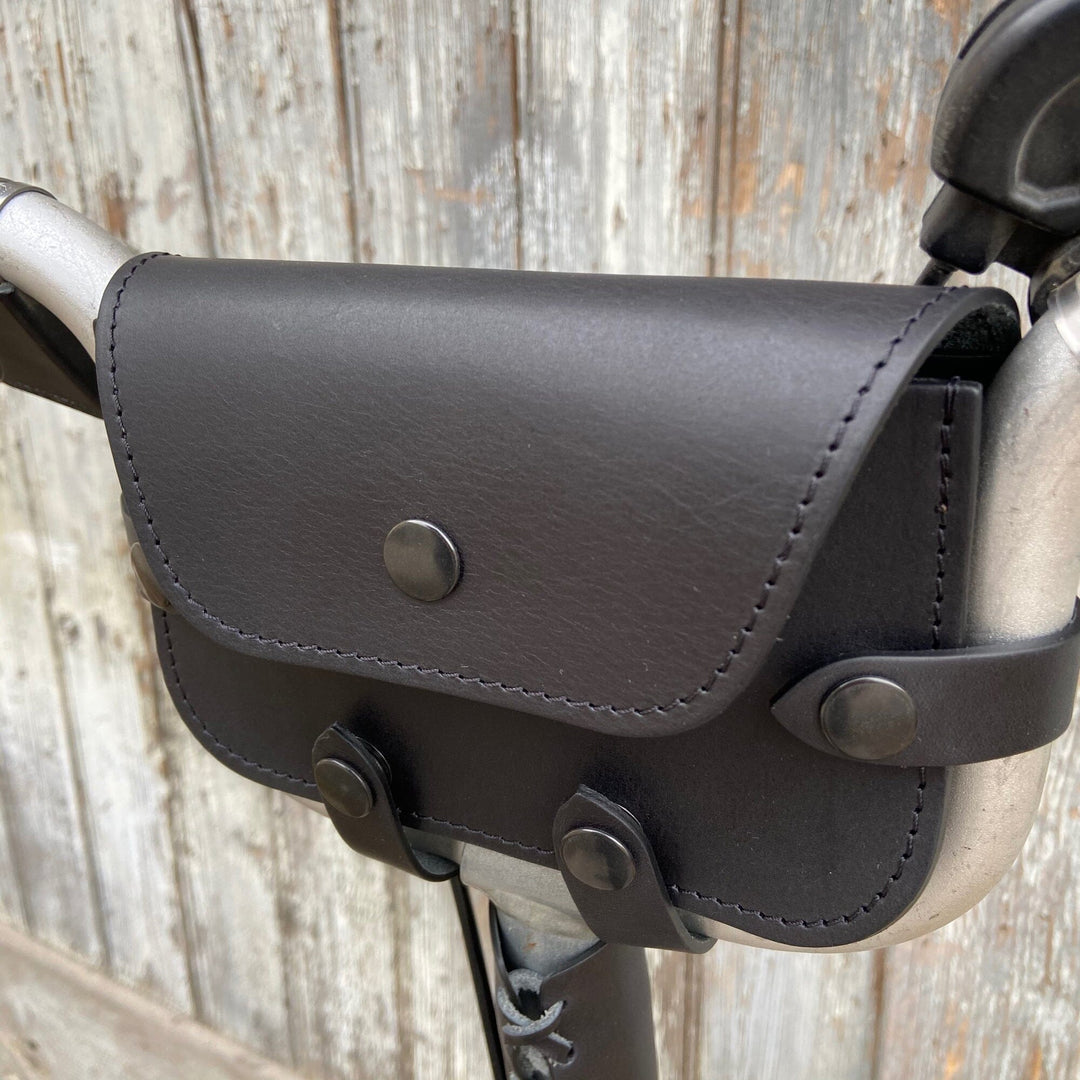 Leather Handlebar Bag for Brompton Pre - 2017 - Brompton bags - Souma Leather