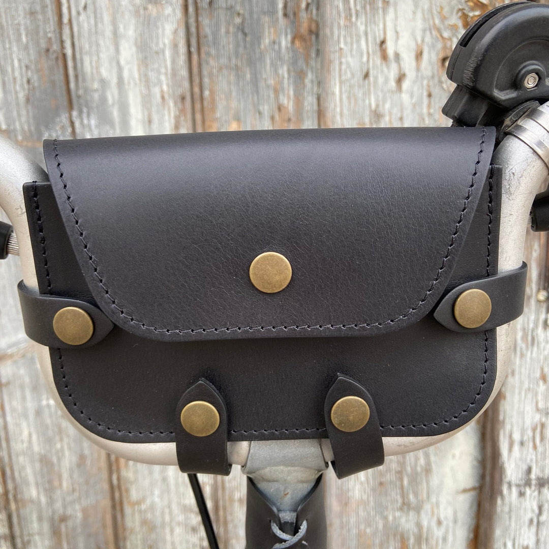 Leather Handlebar Bag for Brompton Pre - 2017 - Brompton bags - Souma Leather