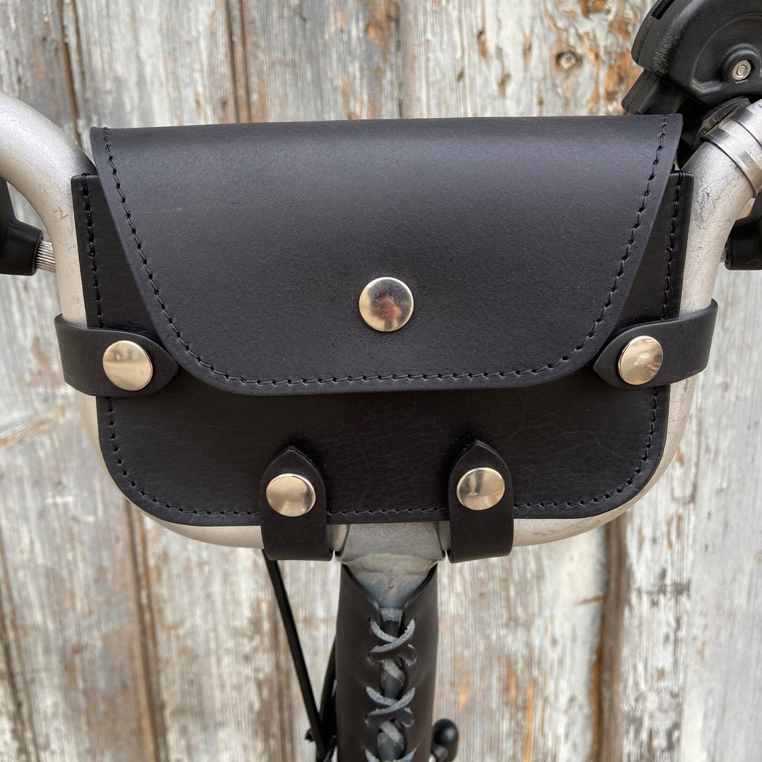 Leather Handlebar Bag for Brompton Pre - 2017 - Brompton bags - Souma Leather