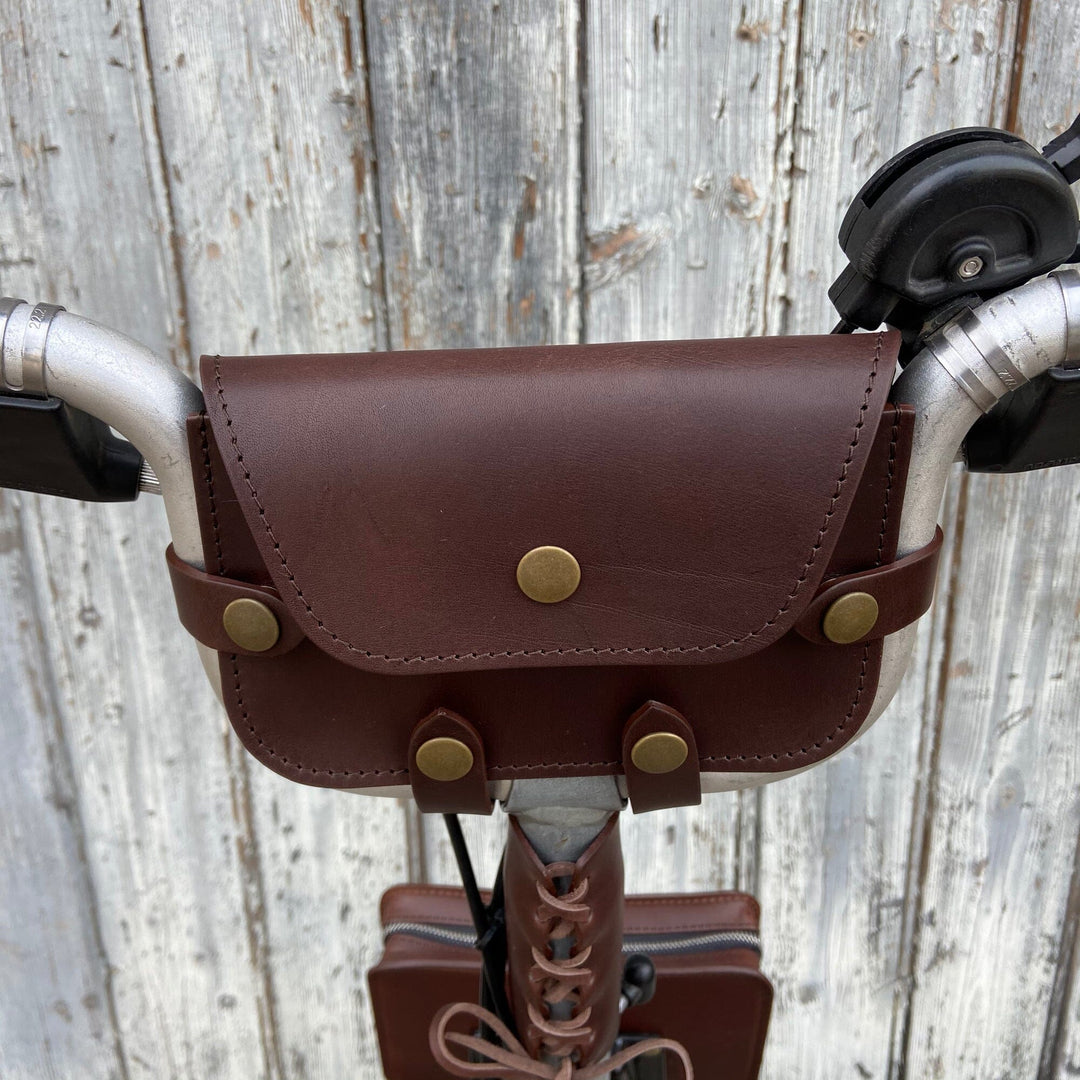 Leather Handlebar Bag for Brompton Pre - 2017 - Brompton bags - Souma Leather