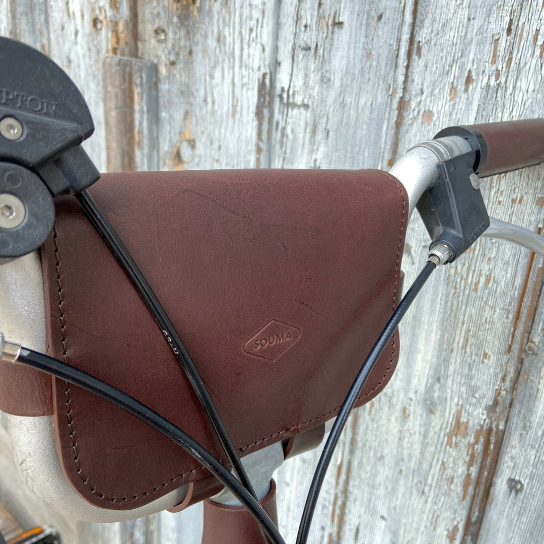 Leather Handlebar Bag for Brompton Pre - 2017 - Brompton bags - Souma Leather